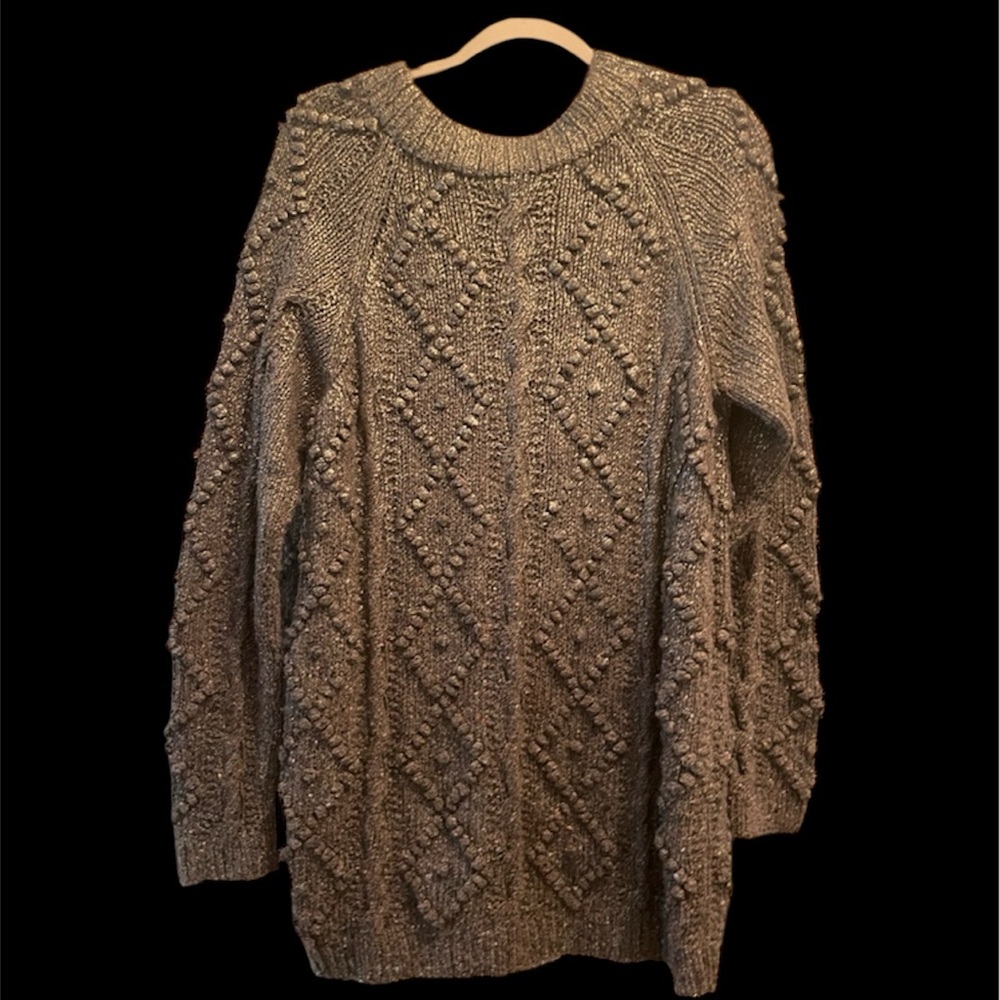 Tory‎ Burch oversized Metallic sweater